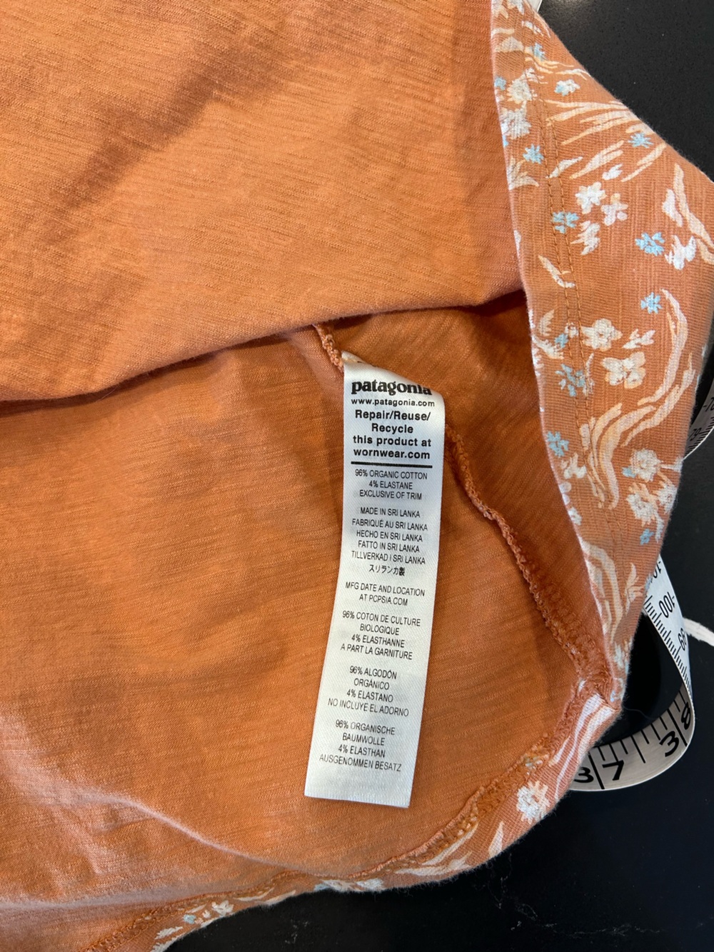 Patagonia Amber Dawn Dress Knee-Length Casual Organic Cotton Toasted Peach Small - Picture 7 of 9